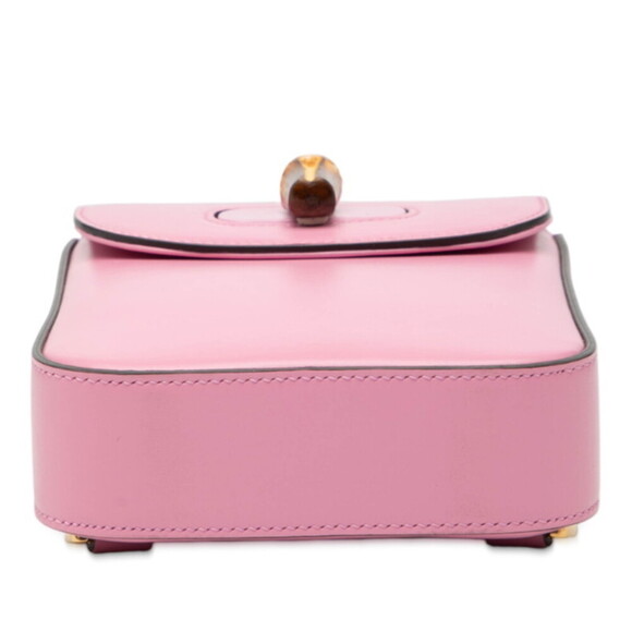 GUCCI Pink Leather Bamboo Backpack main image 5